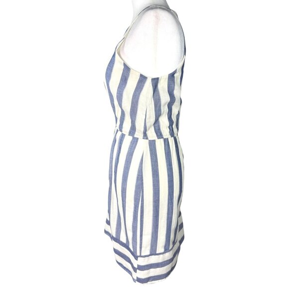 Altar'd State Womens Dress Size S Blue Striped Sleeveless Halter Elastic Waist - Picture 2 of 9